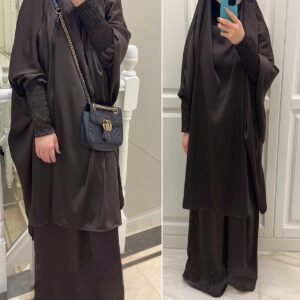 2 piece Jilbab with Skirt Best of Daily Wear - ( coffee)