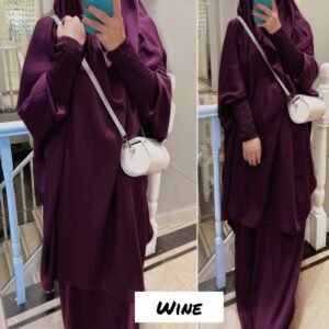 2 piece Jilbab with Skirt Best of Daily Wear - ( purple)