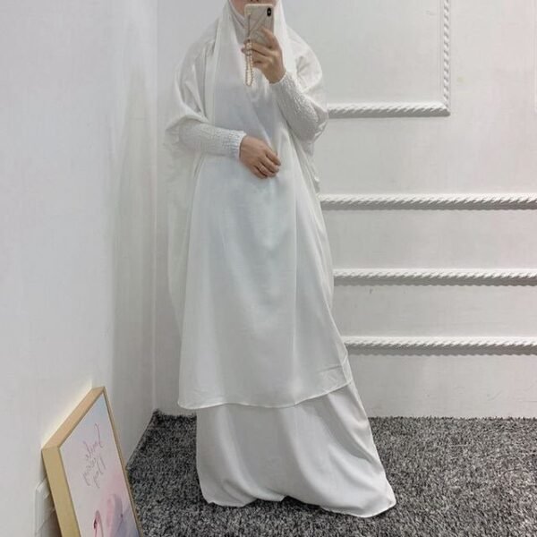 2 piece Jilbab with Skirt Best of Daily Wear - ( white)
