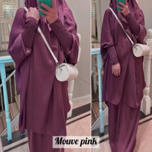 2 piece Jilbab with Skirt Best of Daily Wear - ( mauve pink )