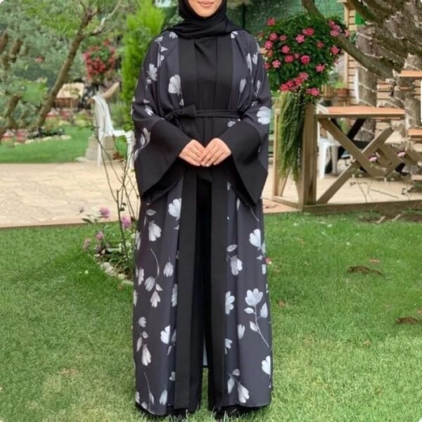 Marhaba Double Shrugs Tai dye Abaya SHADE  ( New - launch)