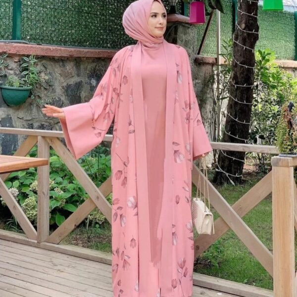 Marhaba Double Shrugs Tai dye Abaya SHADE  ( New - launch)
