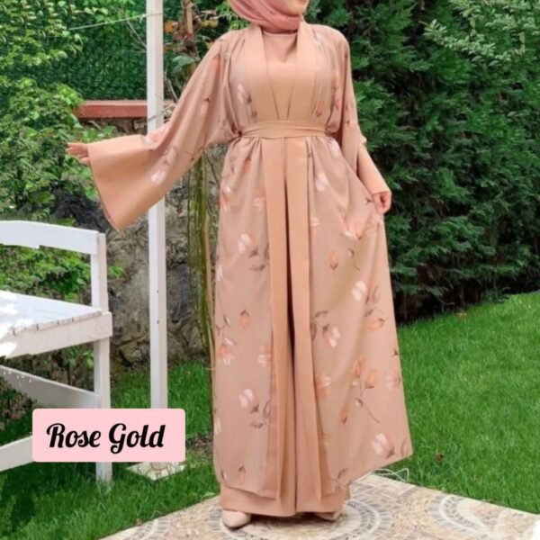 Marhaba Double Shrugs Tai dye Abaya SHADE  ( New - launch)