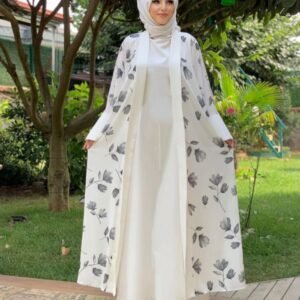 Marhaba Double Shrugs Tai dye Abaya SHADE  ( New - launch)