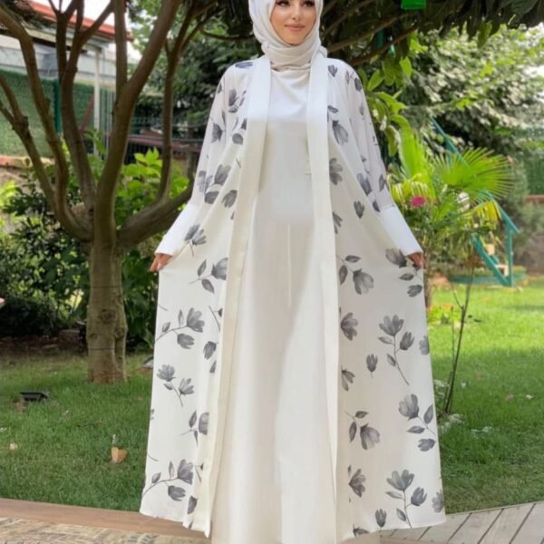 Marhaba Double Shrugs Tai dye Abaya SHADE  ( New - launch)