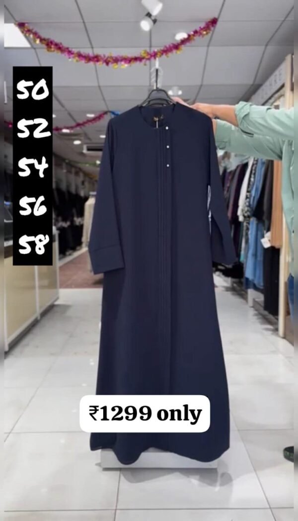 Madiha Front Open Zipper Abaya