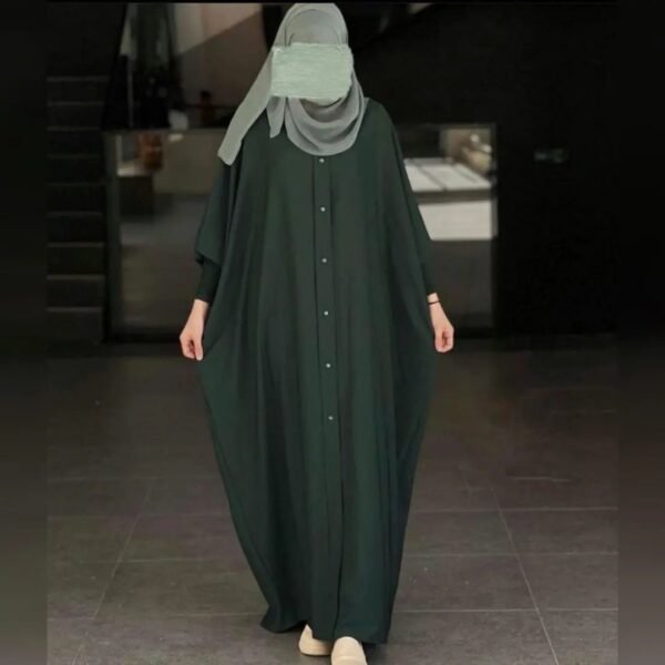 Shaziya puff Sleeves Button Kaftan Abaya - ( New Launch )