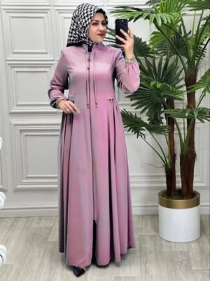 Ayrah Beautiful Side Plates Zipper Abaya