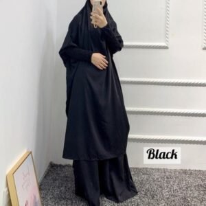2 piece Jilbab with Skirt Best of Daily Wear- BLACK