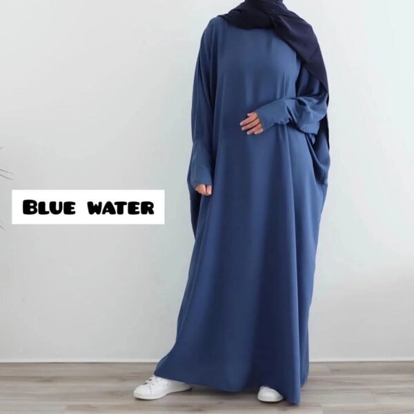 1071 Beautifull fitting sleeve Abaya | BLUE WATER