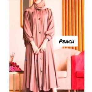 100 Daily Wear Buttons Abaya - ( PEACH )
