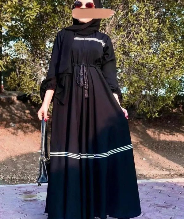 Three White Pipin Abaya ( LIMITED STOCK )