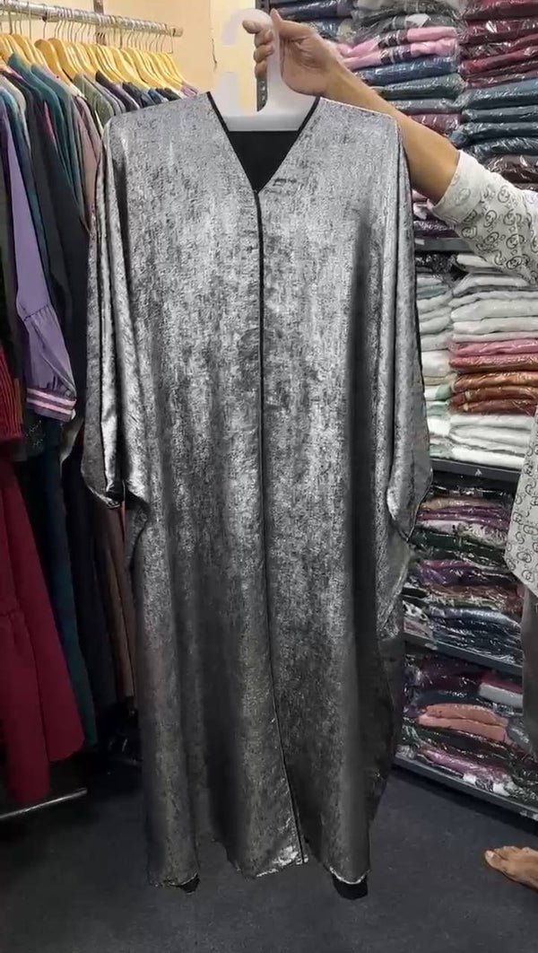 Amreen Simmer Kaftan Abaya ( LIMITED ADDITION )- BLACK