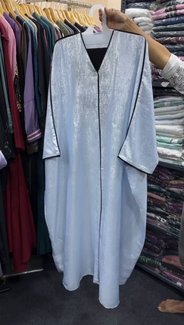 Amreen Simmer Kaftan Abaya ( LIMITED ADDITION )-SKY BLUE