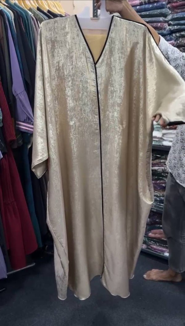 Amreen Simmer Kaftan Abaya  ( LIMITED ADDITION )-GOLDEN