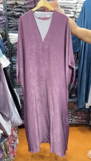 Imported Simmer Double Shrug Kaftan Abaya ( New Launch )- BABY PINK
