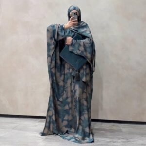 Kinza Elegantly Printed Kaftan Abaya