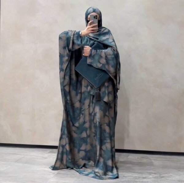 Kinza Elegantly Printed Kaftan Abaya