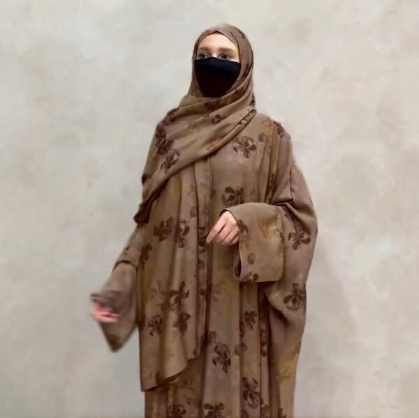 Kinza Elegantly Printed Kaftan Abaya