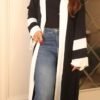 Imported Kimono Abaya - BLACK TO WHITE