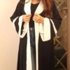 Imported Kimono Abaya - BLACK TO WHITE