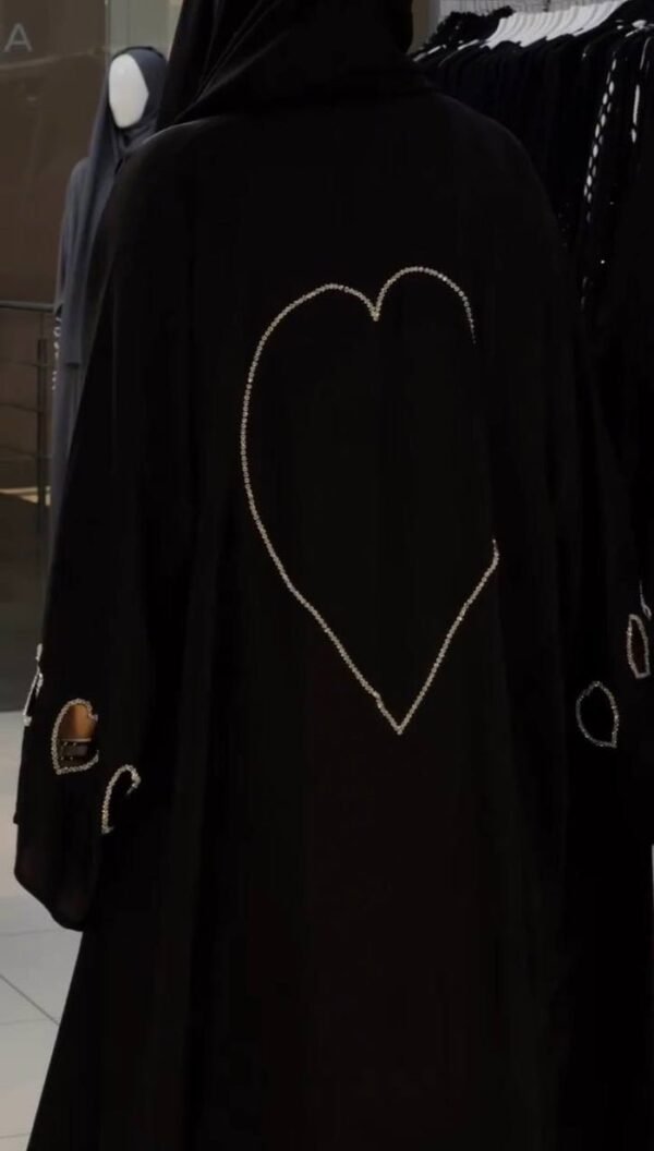 Hazal Double Shrug Heart Sleeve Abaya