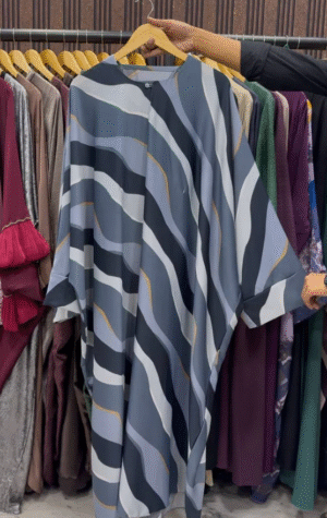 Aayat Elegant Kaftan Abaya - GRAY