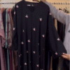Al-Husna Front Open Embroidery Work Abaya - print 5