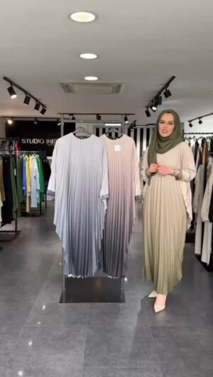 Huda double shaded kaftan Abaya