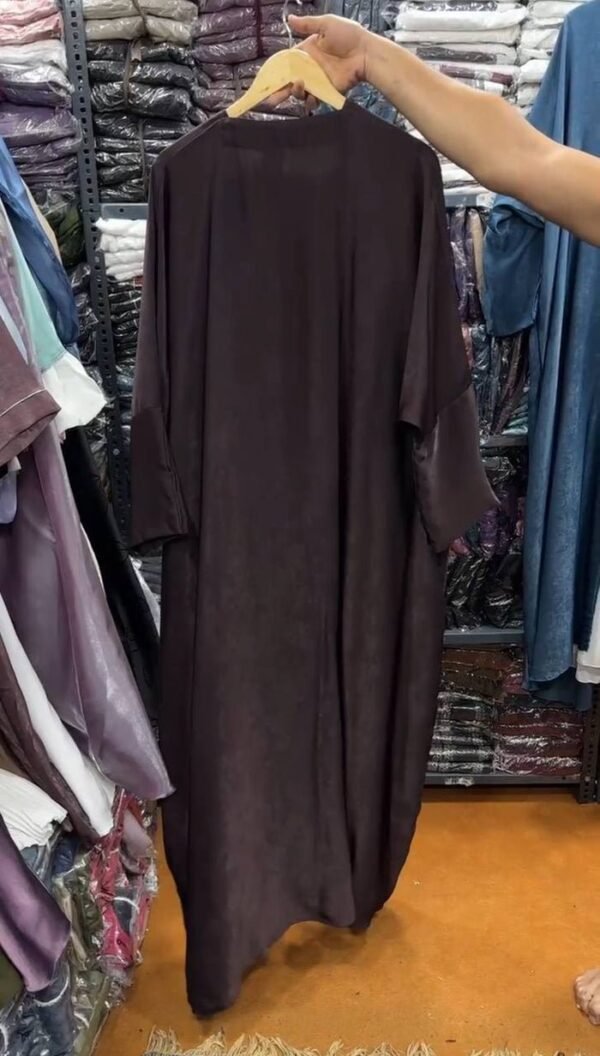 Imported Simmer Double Shrug Kaftan Abaya ( New Launch )- DARK PURPLE