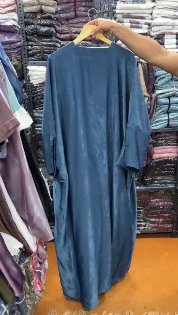 Imported Simmer Double Shrug Kaftan Abaya ( New Launch )- BLUE