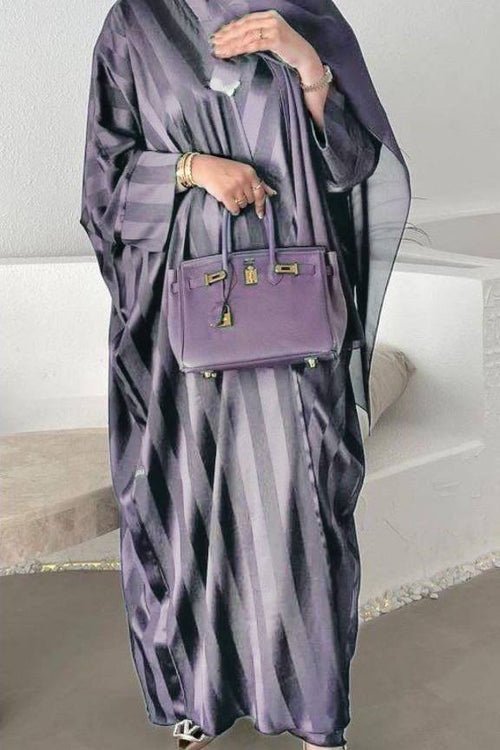Anabia Turkish Basic Kaftan Abaya- LIL LAVENDER