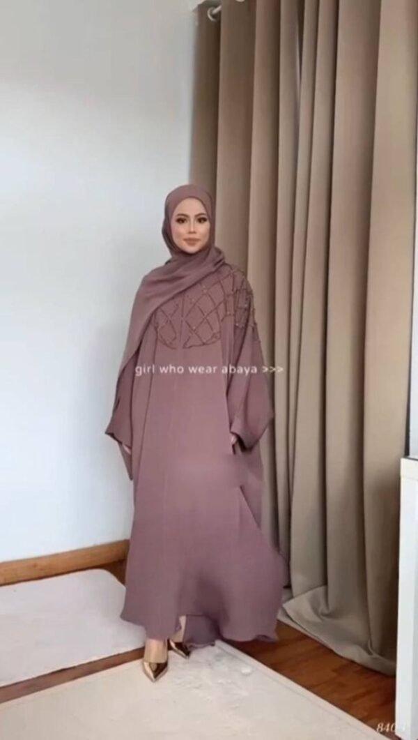 Nurul Kaftan Abaya PINK ( NEW LAUNCH )