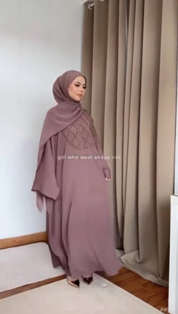 Nurul Kaftan Abaya PINK ( NEW LAUNCH )