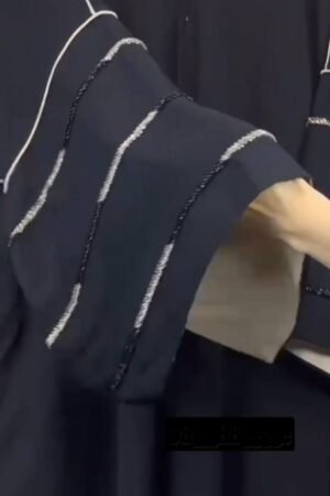 Alisha Handwork Beautiful Sleeve Kaftan Abaya - BLACK