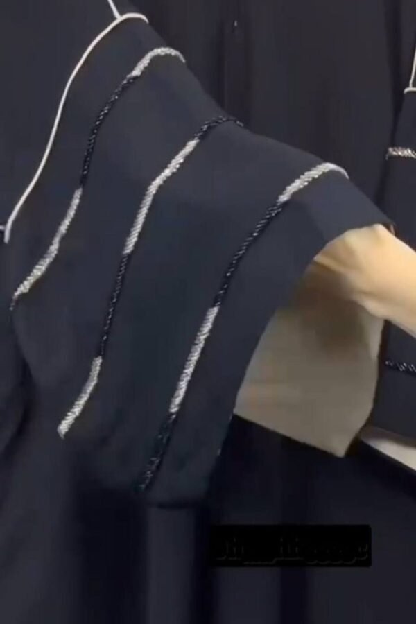 Alisha Handwork Beautiful Sleeve Kaftan Abaya - BLACK