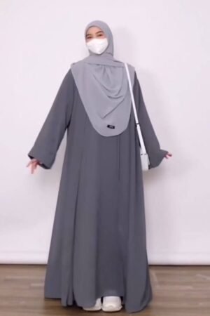 Anam Double Shrug Abaya- GRAY