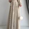 Ameerah Layered – Double Shrug Abaya - NUDE