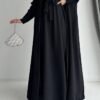 Ameerah Layered – Double Shrug Abaya - BLACK