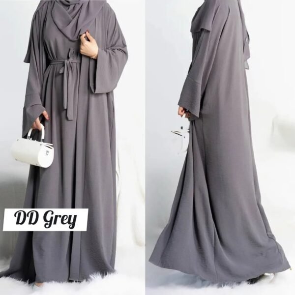Original Dubai Crush Double Shrugs Abaya - DD GRAY