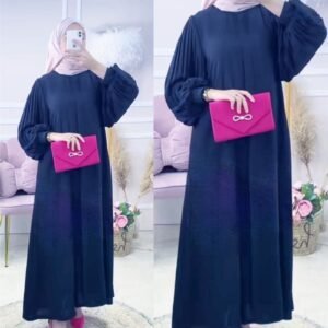 Binish Front Open Abaya | BLUE