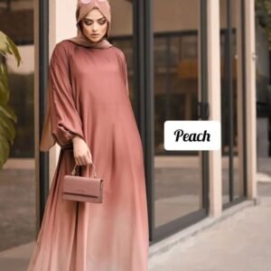Aliza Orignal Plain Abaya - PEACH