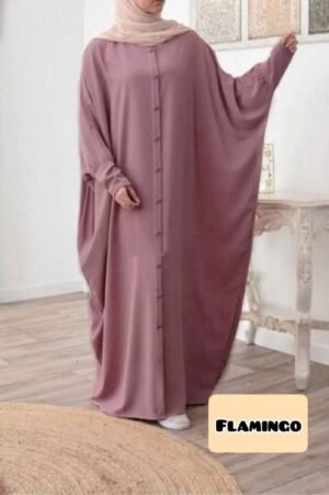 870 Fitting Sleeve Abaya | FLAMINGO