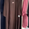 Ayzal Front Open Pintex Abaya | COFFEE