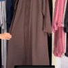 Ayzal Front Open Pintex Abaya | COFFEE