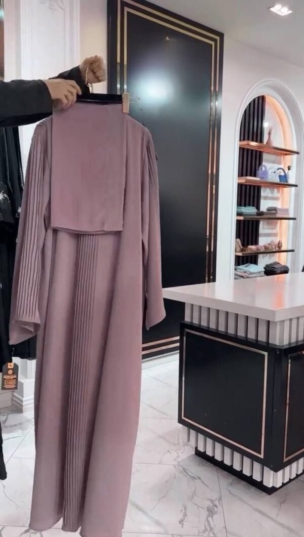 Ayzal Front Open Pintex Abaya | SPL NUDE