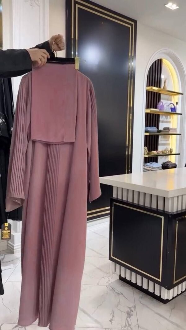 Ayzal Front Open Pintex Abaya | SPL BROWN