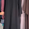 Ayzal Front Open Pintex Abaya l BLACK