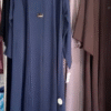 Ayzal Front Open Pintex Abaya | BLUE