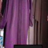 Ayzal Front Open Pintex Abaya | PURPLE